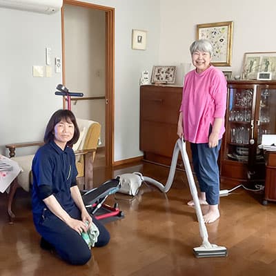 一緒に掃除